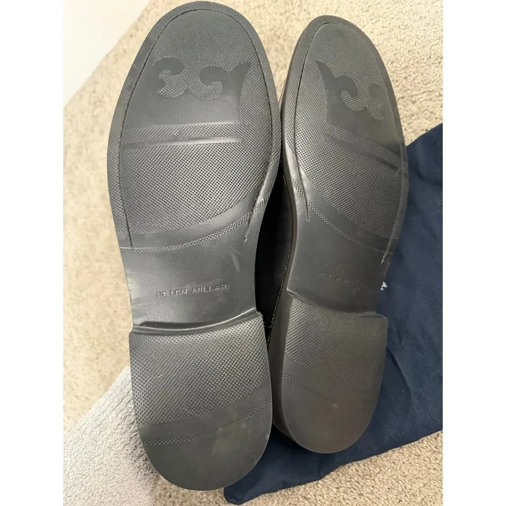 New Peter Millar Leather Bit Loafers Black Men’s Size 11.5